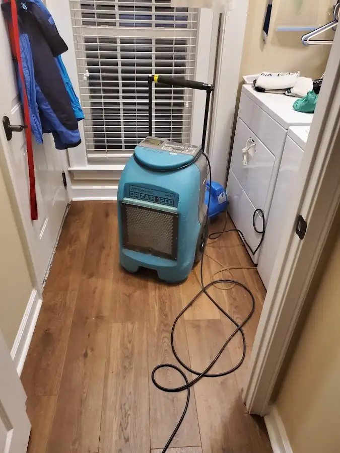 Commercial dehumidifier deployed for Flood Damage Cleanup in Fayetteville
